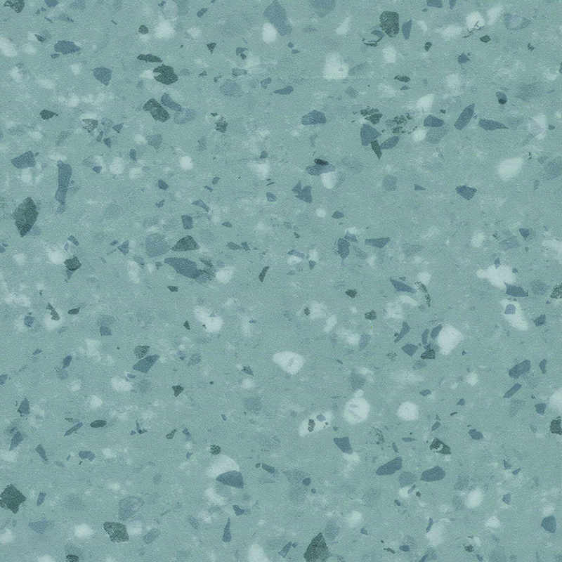 Schmutzabweisender und schallabsorbierender heterogener Bodenbelag